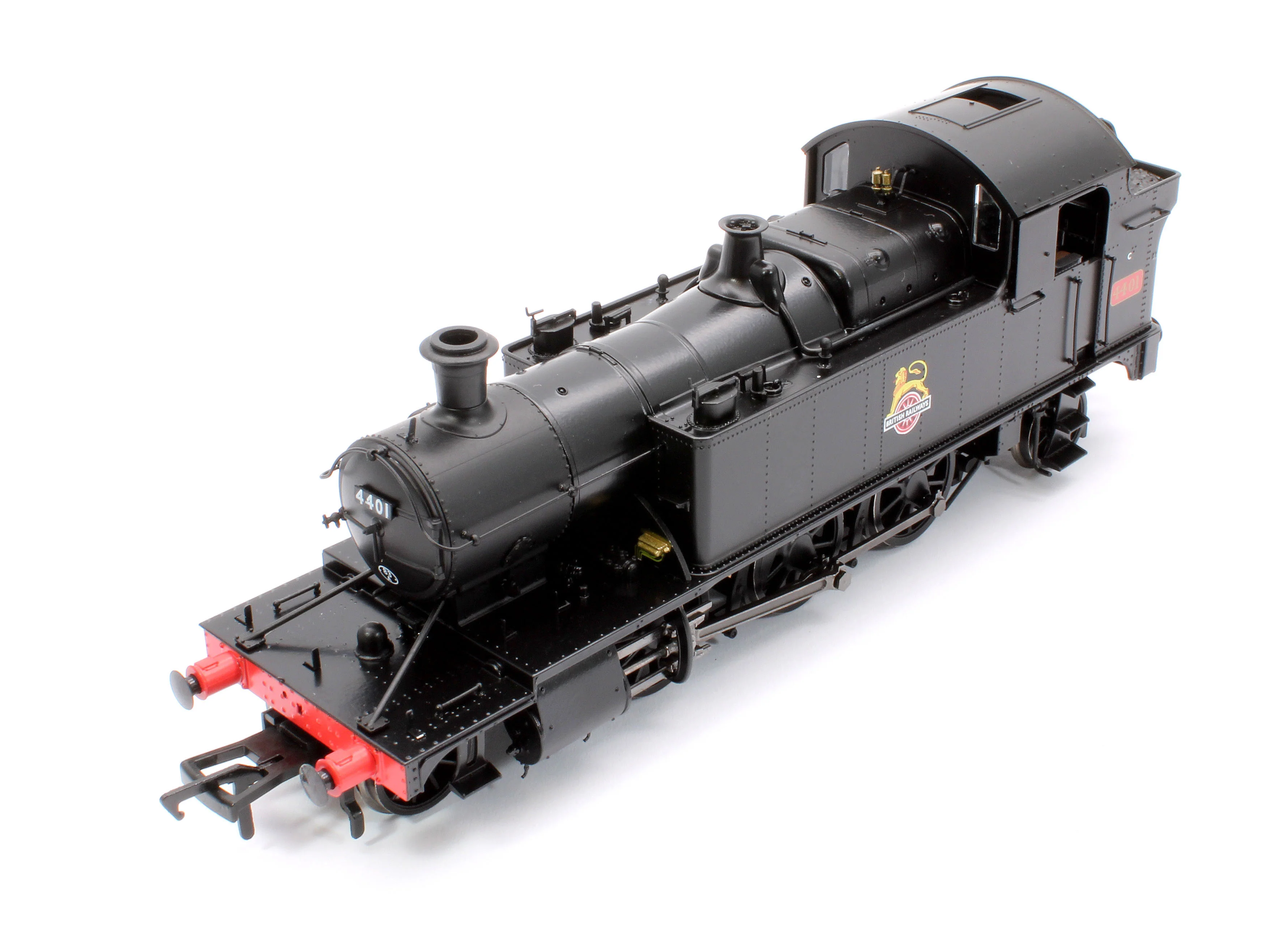 951008 GWR 44XX ‘Small Prairie’ BR Early Crest Plain Black No.4401 2-6-2T Steam Locomotive - Image 9