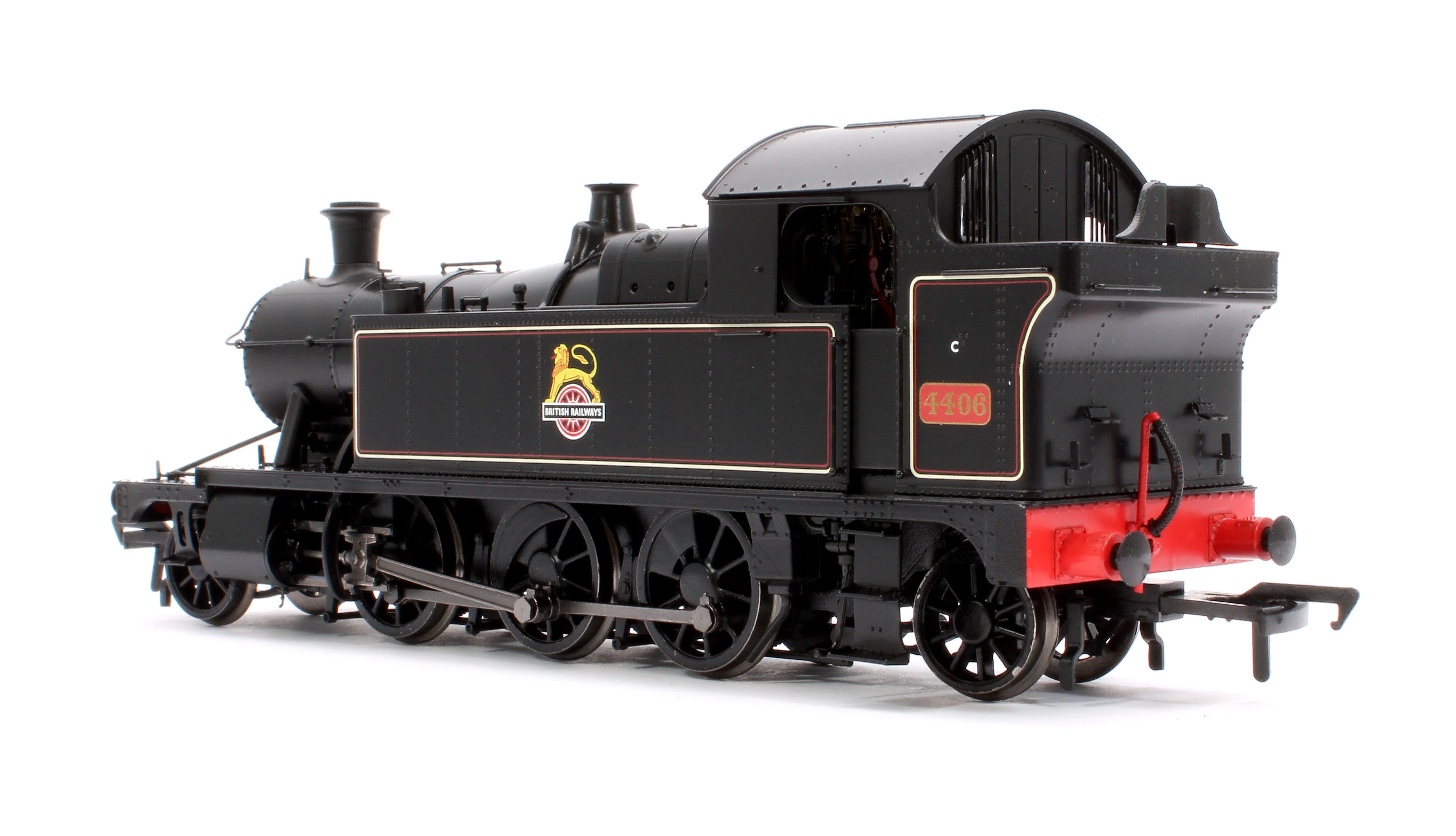 951007 GWR 44XX ‘Small Prairie’ BR Early Crest Lined Black No.4406 2-6-2T Steam Locomotive - Image 2