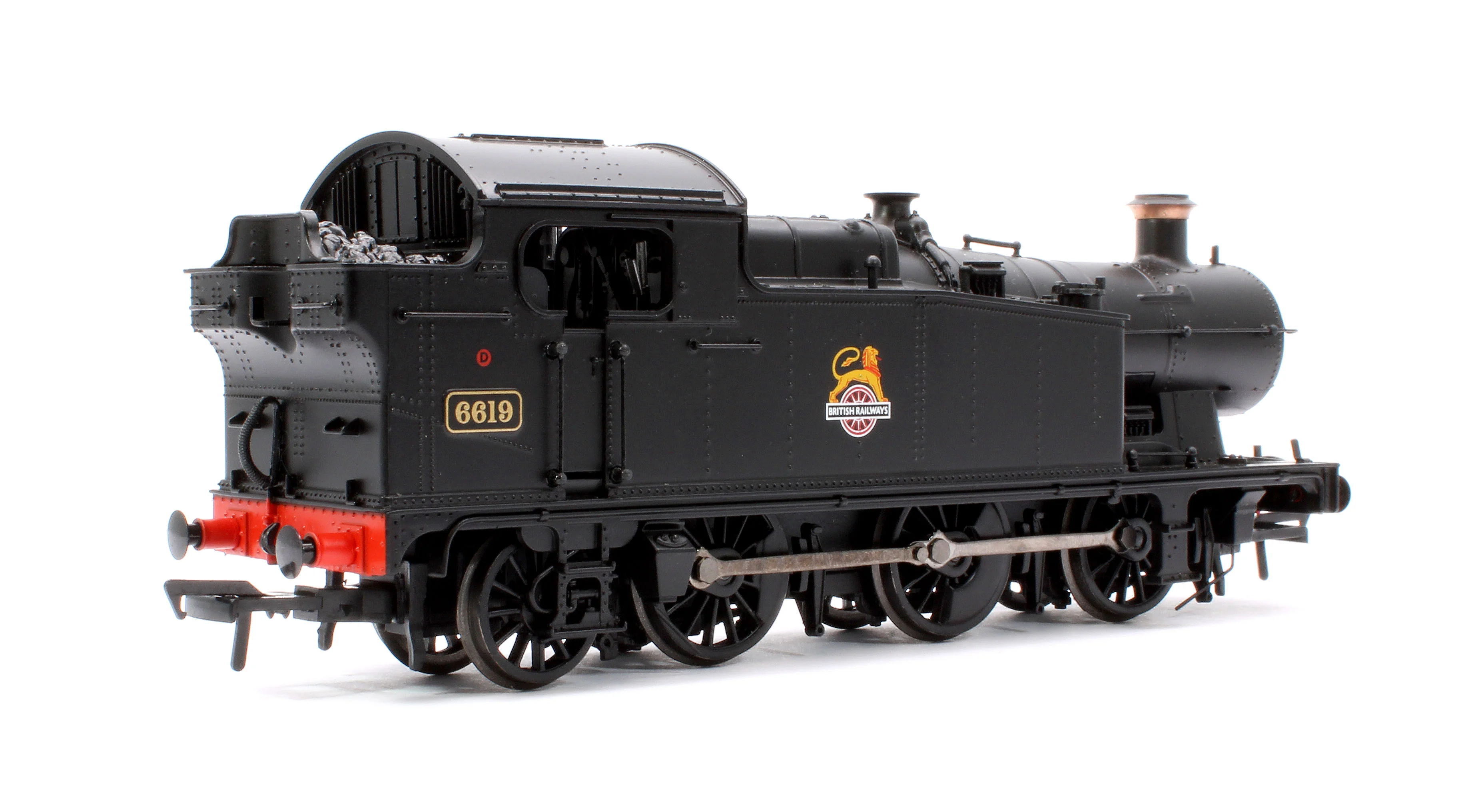 32-085A GWR 56XX Tank 6619 BR Black (Early Emblem) Steam Locomotive - Image 3