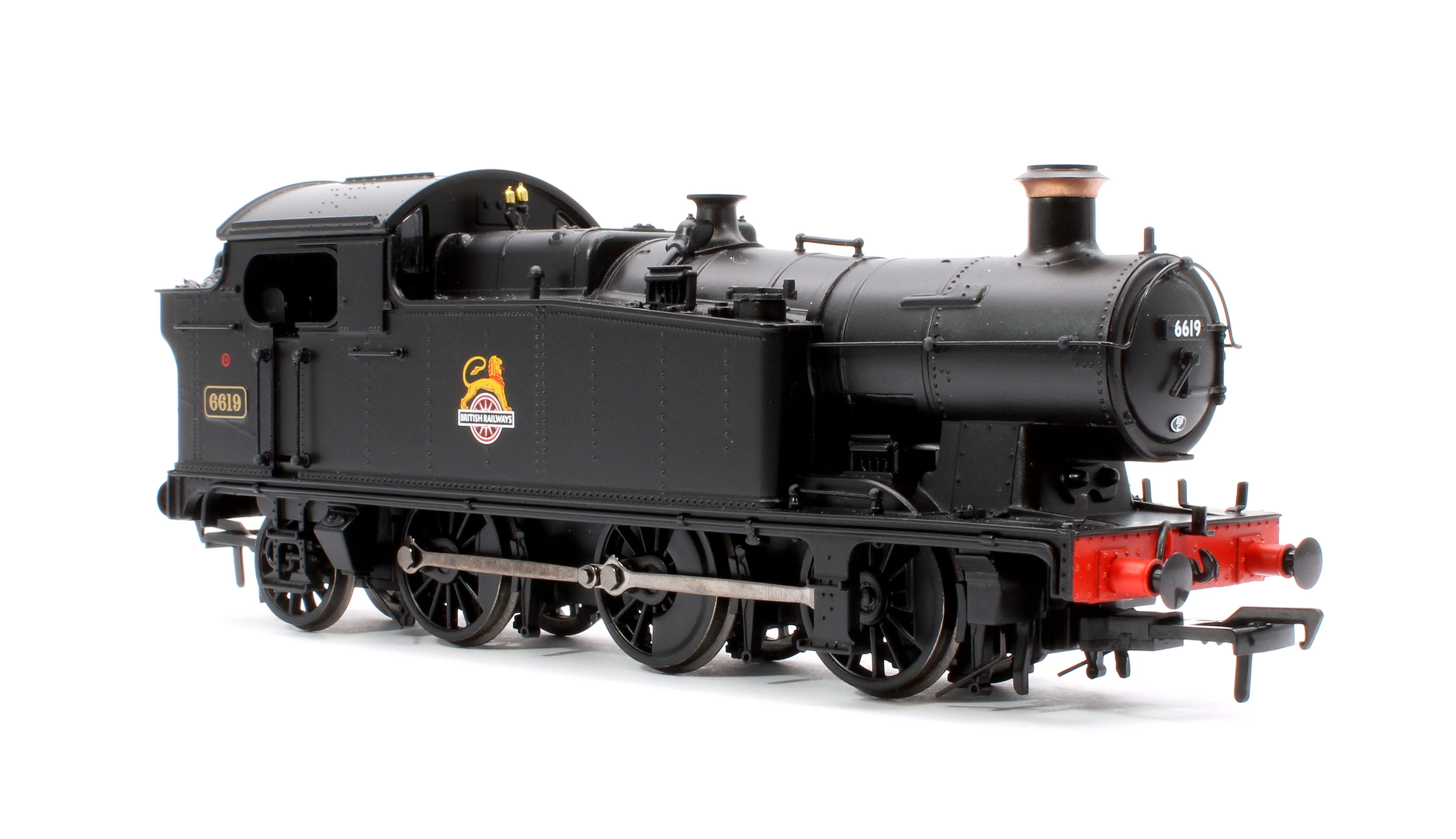 32-085A GWR 56XX Tank 6619 BR Black (Early Emblem) Steam Locomotive - Image 4