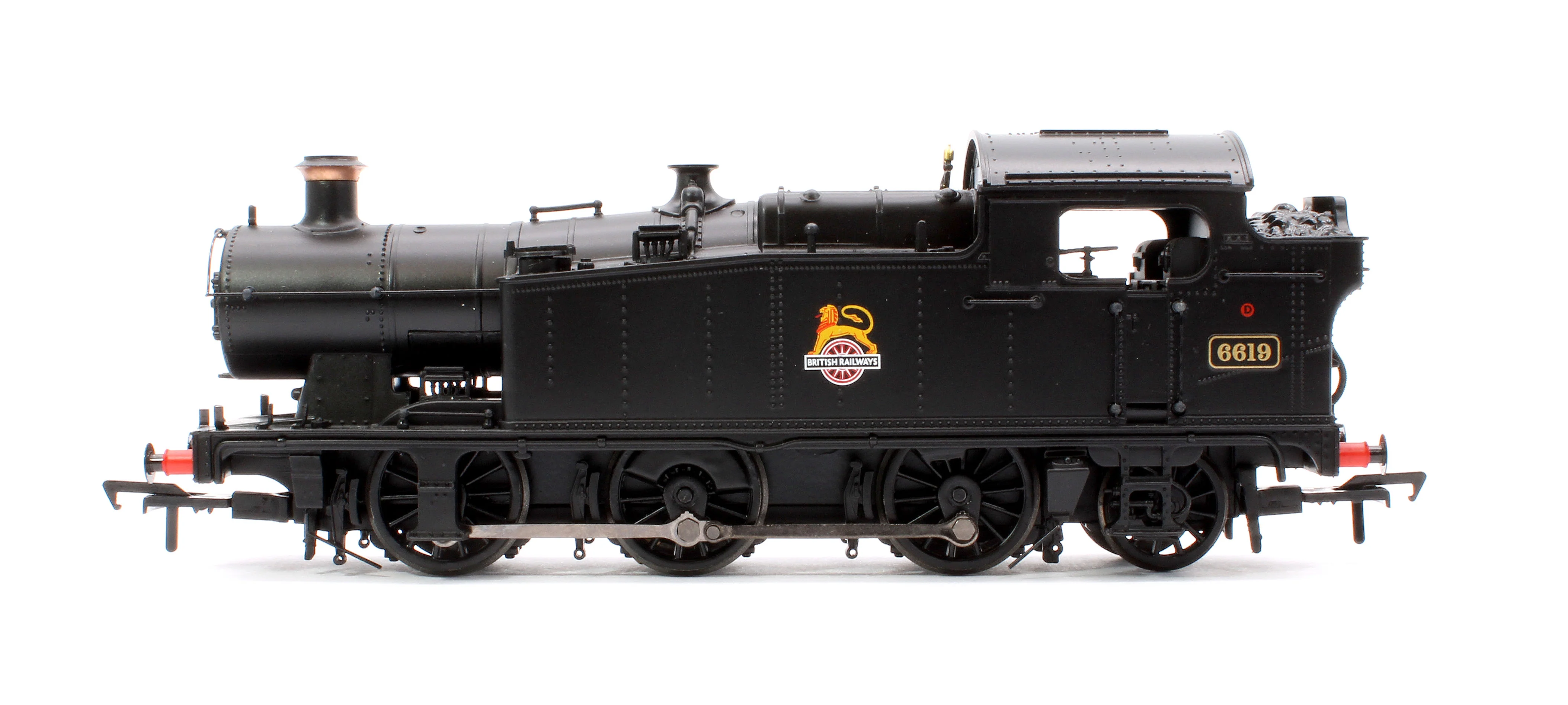 32-085A GWR 56XX Tank 6619 BR Black (Early Emblem) Steam Locomotive - Image 5