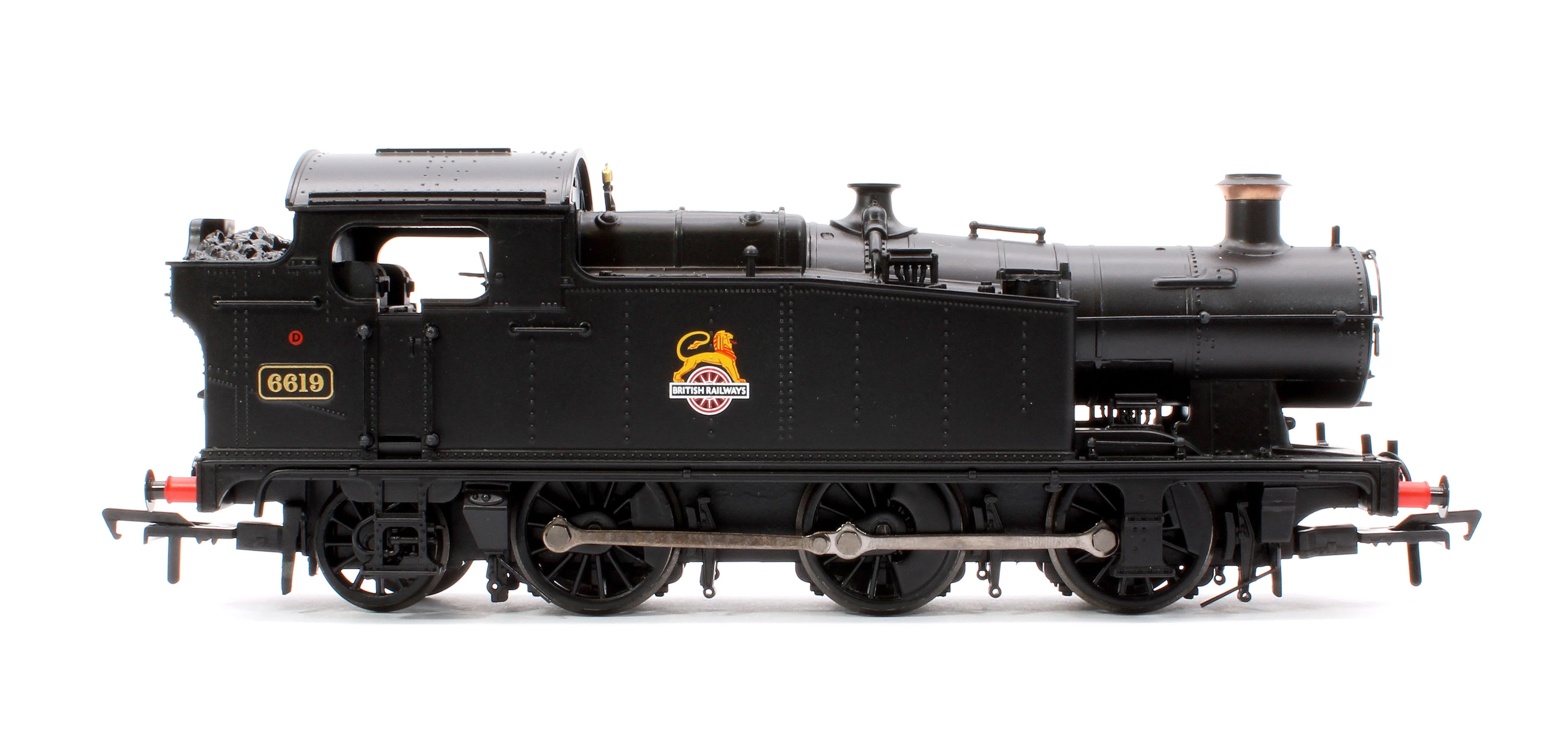 32-085A GWR 56XX Tank 6619 BR Black (Early Emblem) Steam Locomotive - Image 6