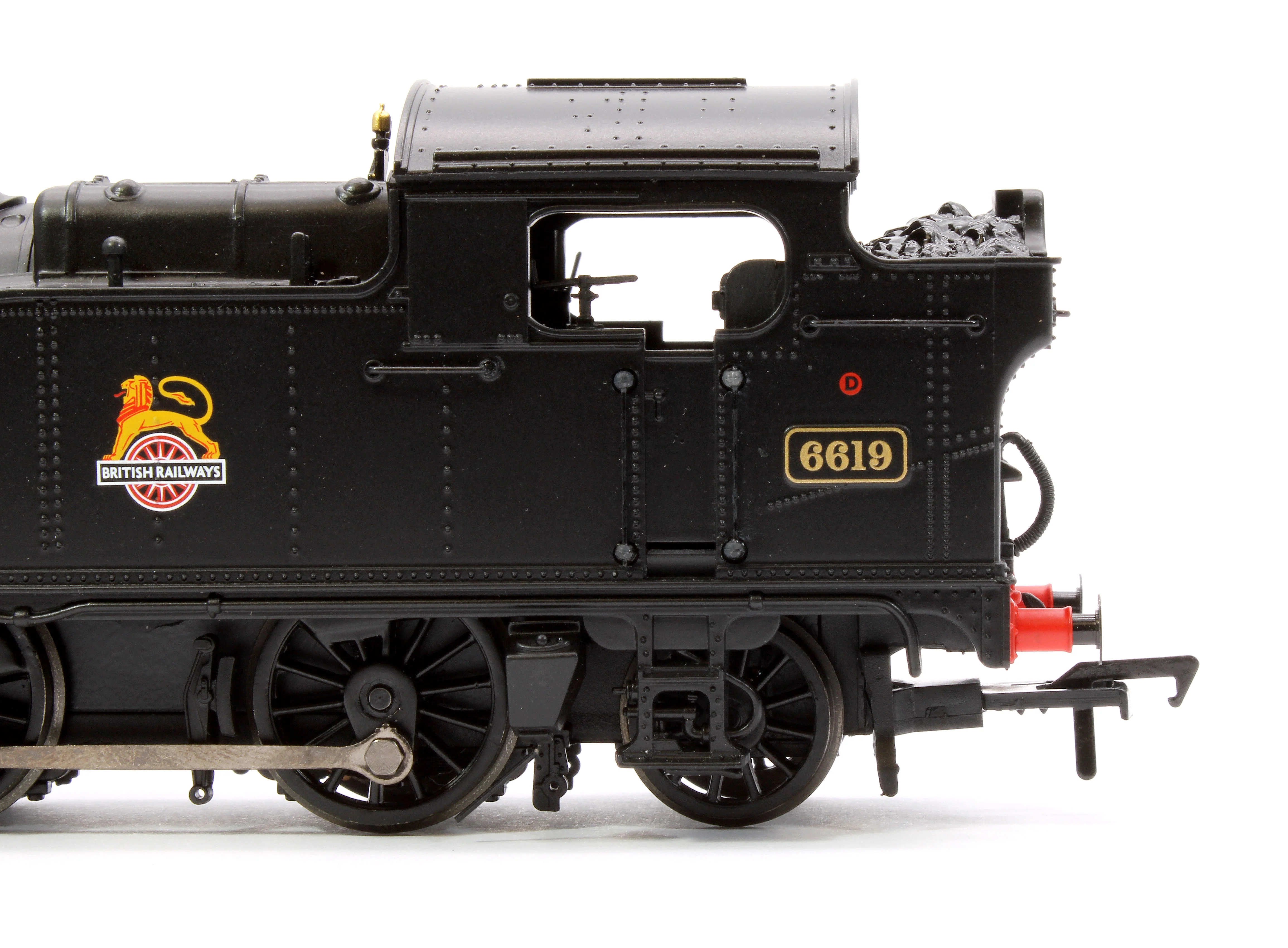 32-085A GWR 56XX Tank 6619 BR Black (Early Emblem) Steam Locomotive - Image 8