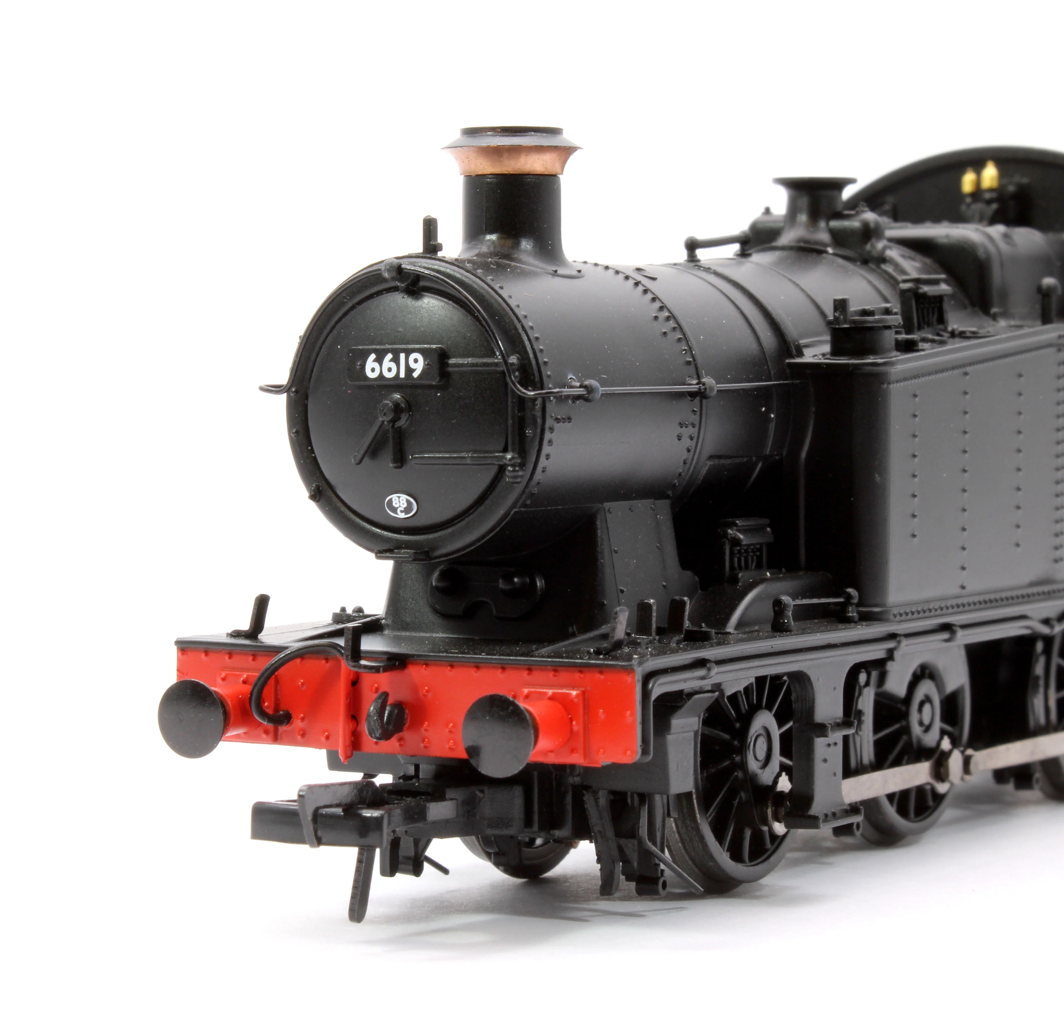 32-085A GWR 56XX Tank 6619 BR Black (Early Emblem) Steam Locomotive - Image 9