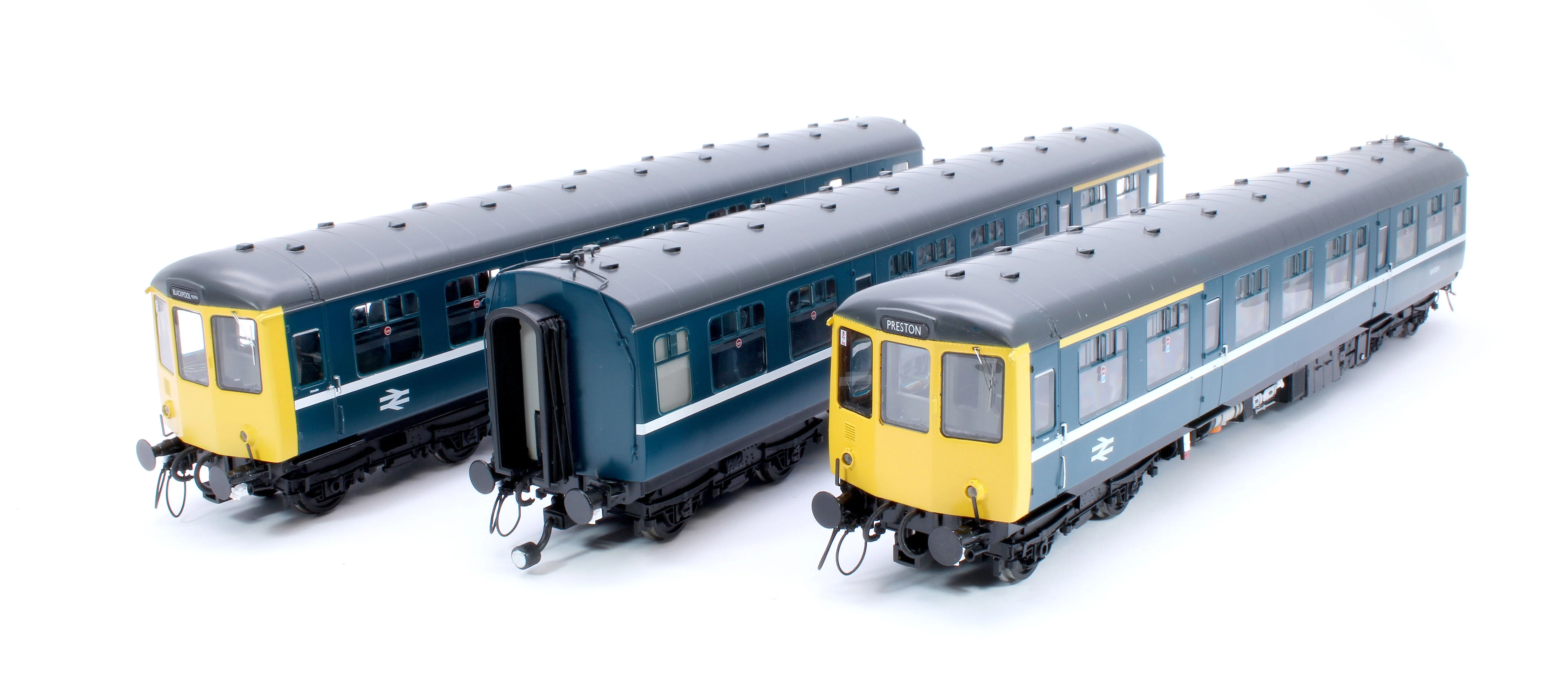 1454 Class 104 3 Car DMU M50472/M59180/M50524 BR Blue Blackpool - Image 2