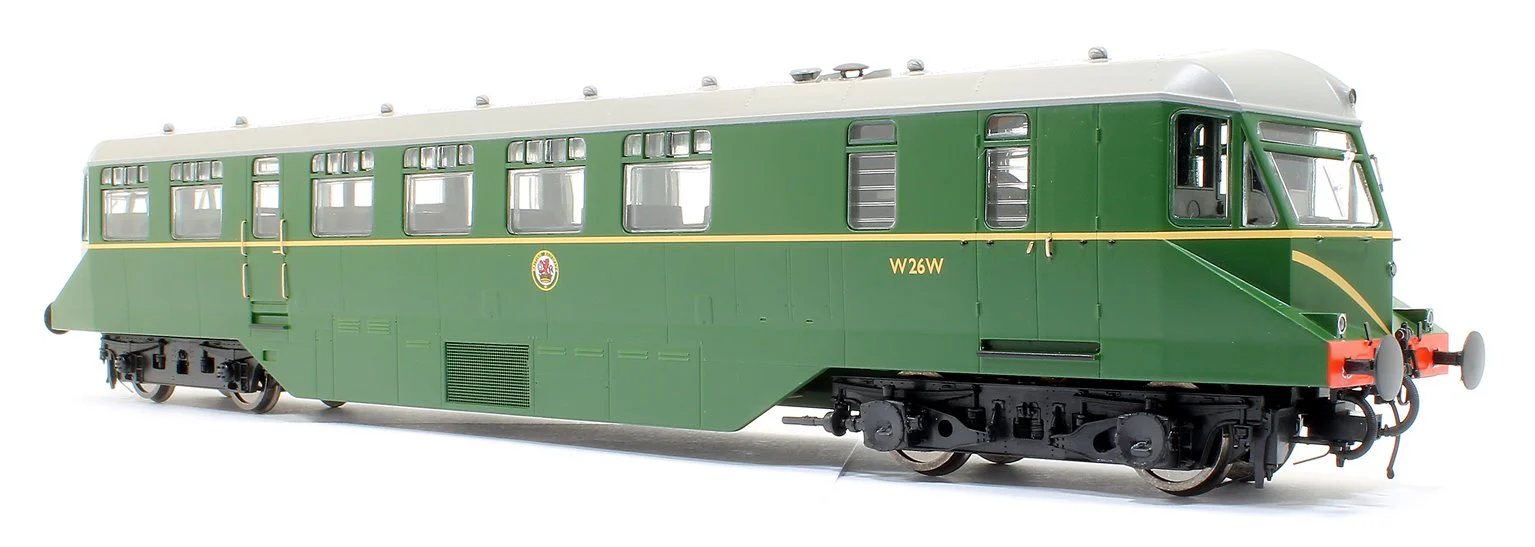 GWR AEC Railcar GWR BR green with speed whiskers (dark grey roof) Diesel Locomotive - Image 6
