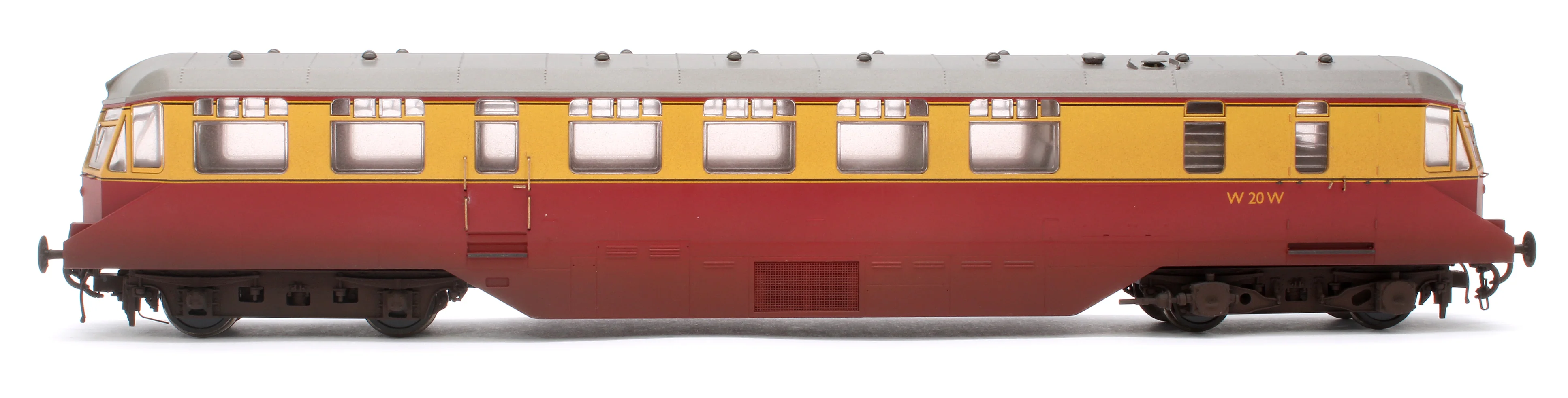 GWR Passenger Railcar BR Crimson/Cream W20W (Grey Roof) Diesel Locomotive - Weathered - Image 5