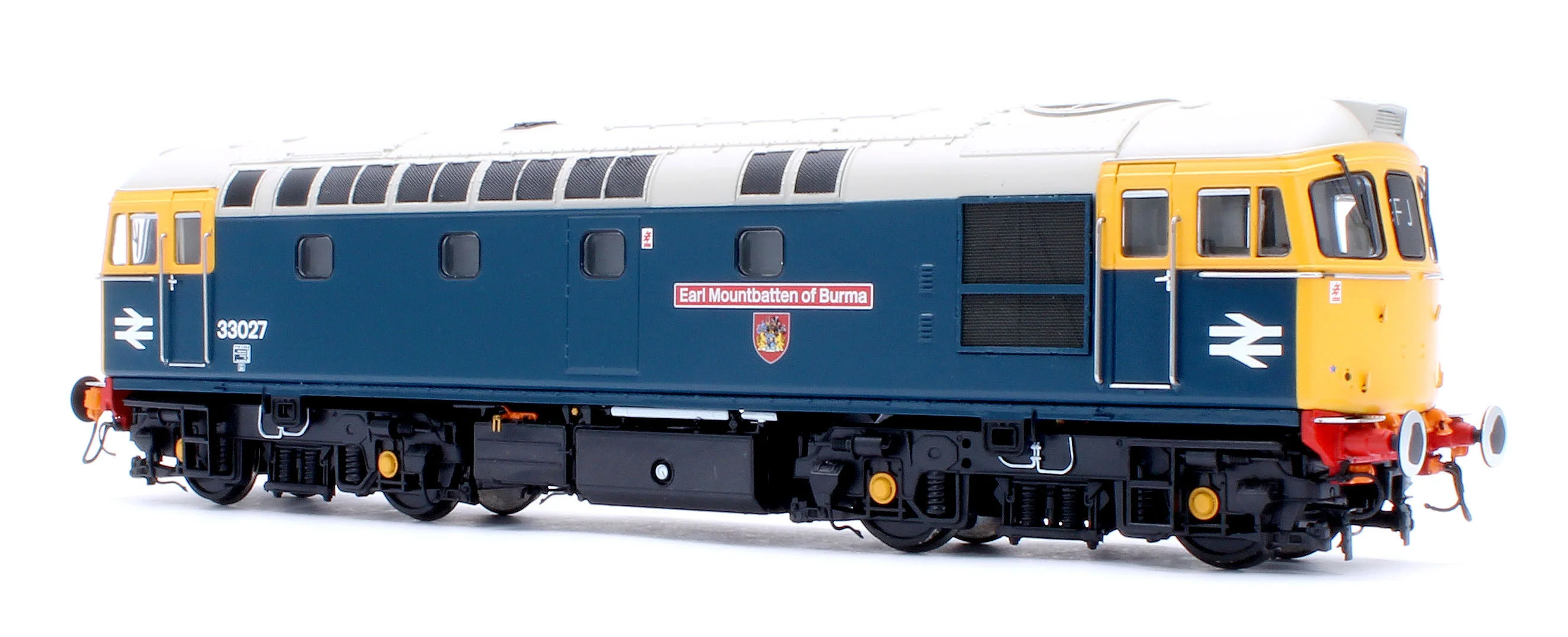 Class 33/0 BR Blue No.33027 'Earl Mountbatten of Burma' (Grey Roof) Diesel Locomotive - DCC Sound - Image 3