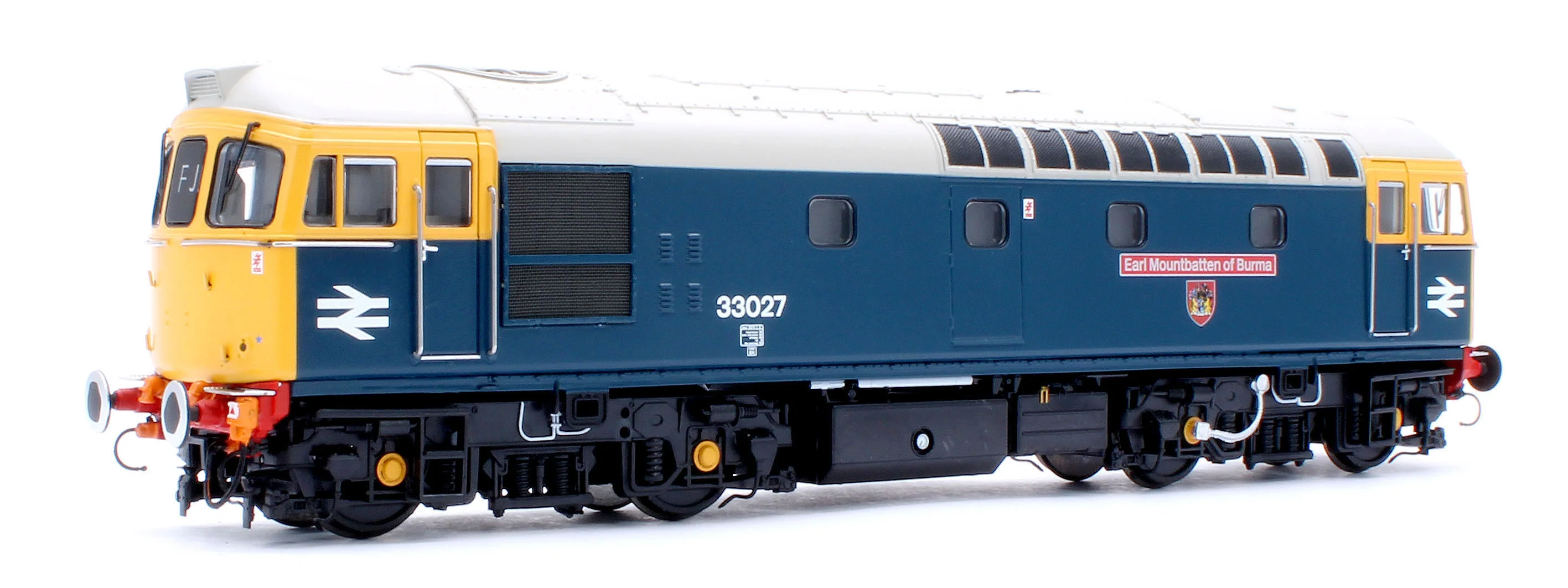 Class 33/0 BR Blue No.33027 'Earl Mountbatten of Burma' (Grey Roof) Diesel Locomotive - DCC Sound - Image 4
