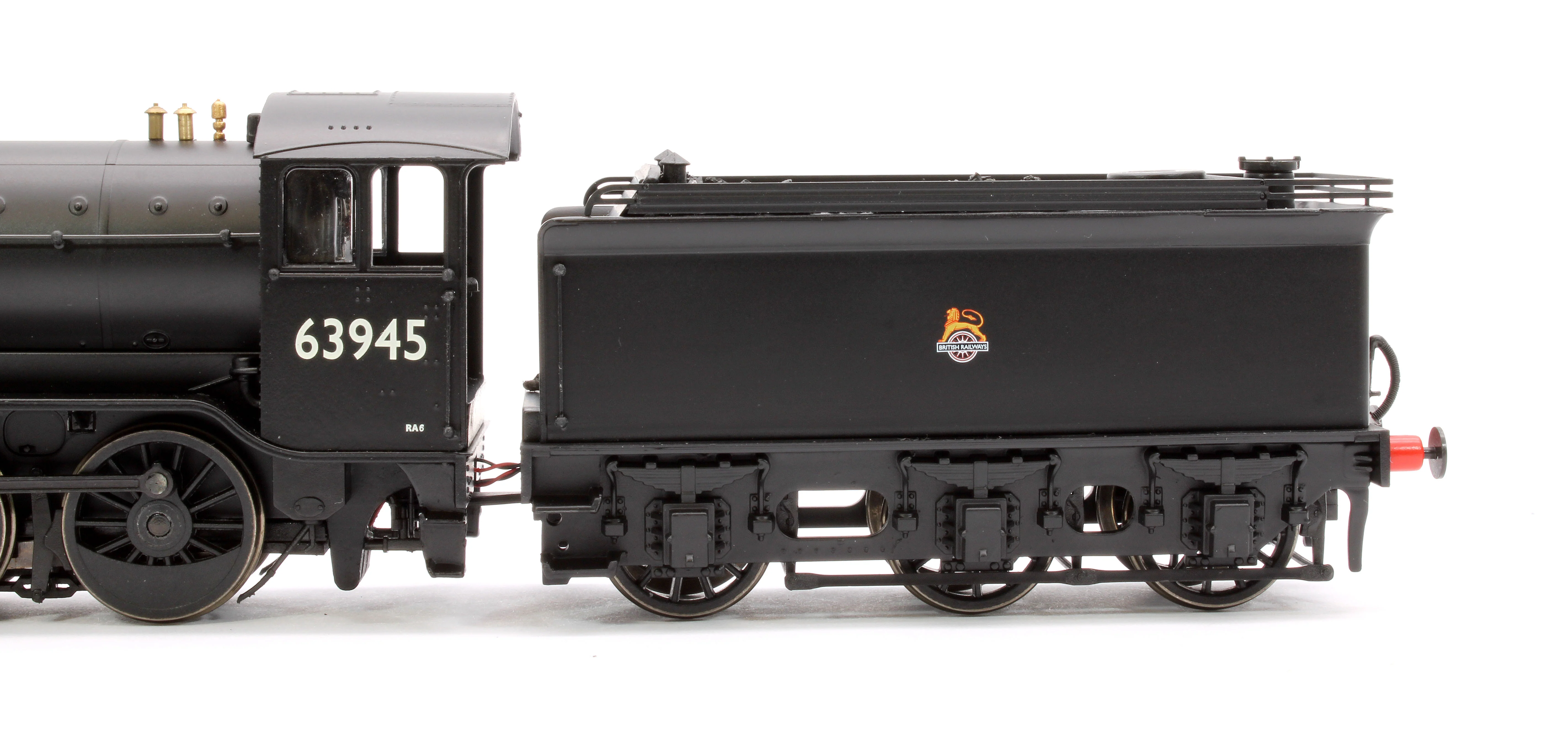 3942 Class O2/4 'Tango' BR early emblem black No. 63945 with low running plate, LNER cab and GN tender, short chimney - Image 10