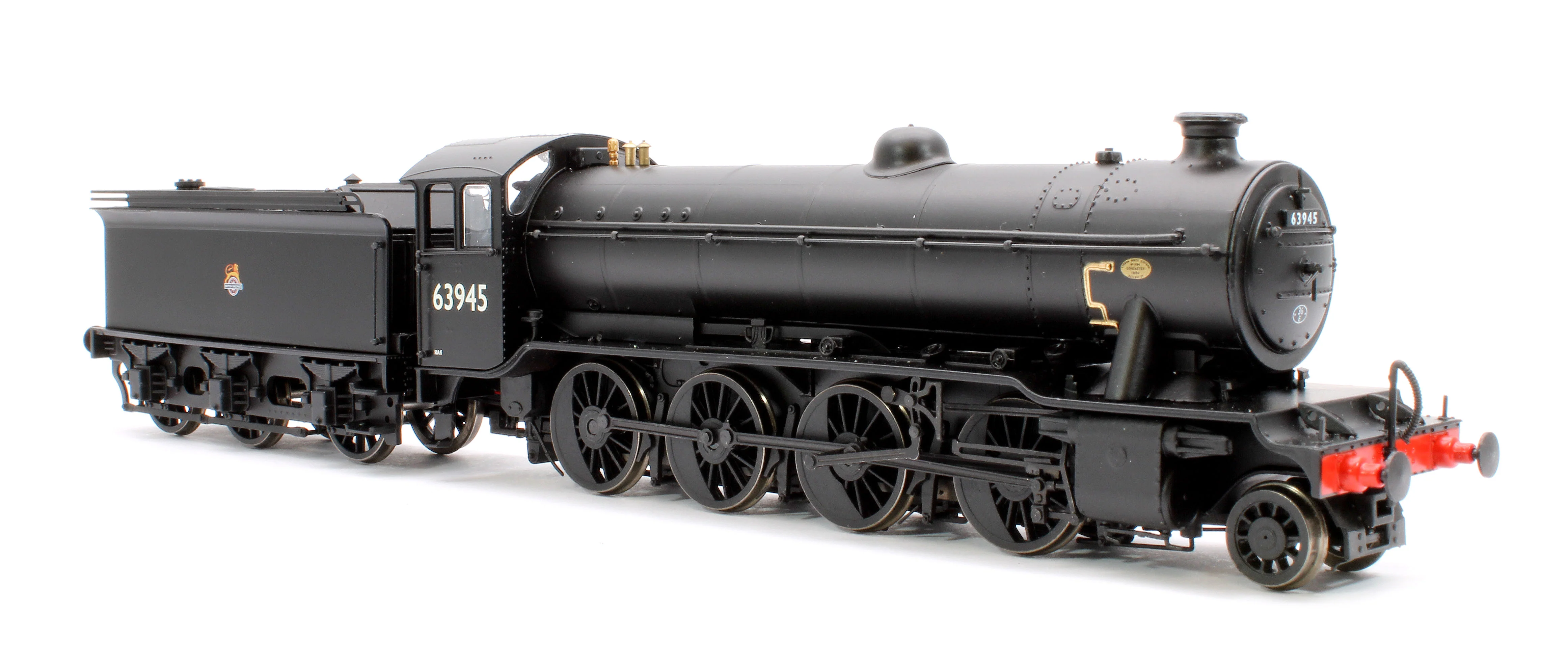 3942 Class O2/4 'Tango' BR early emblem black No. 63945 with low running plate, LNER cab and GN tender, short chimney - Image 4