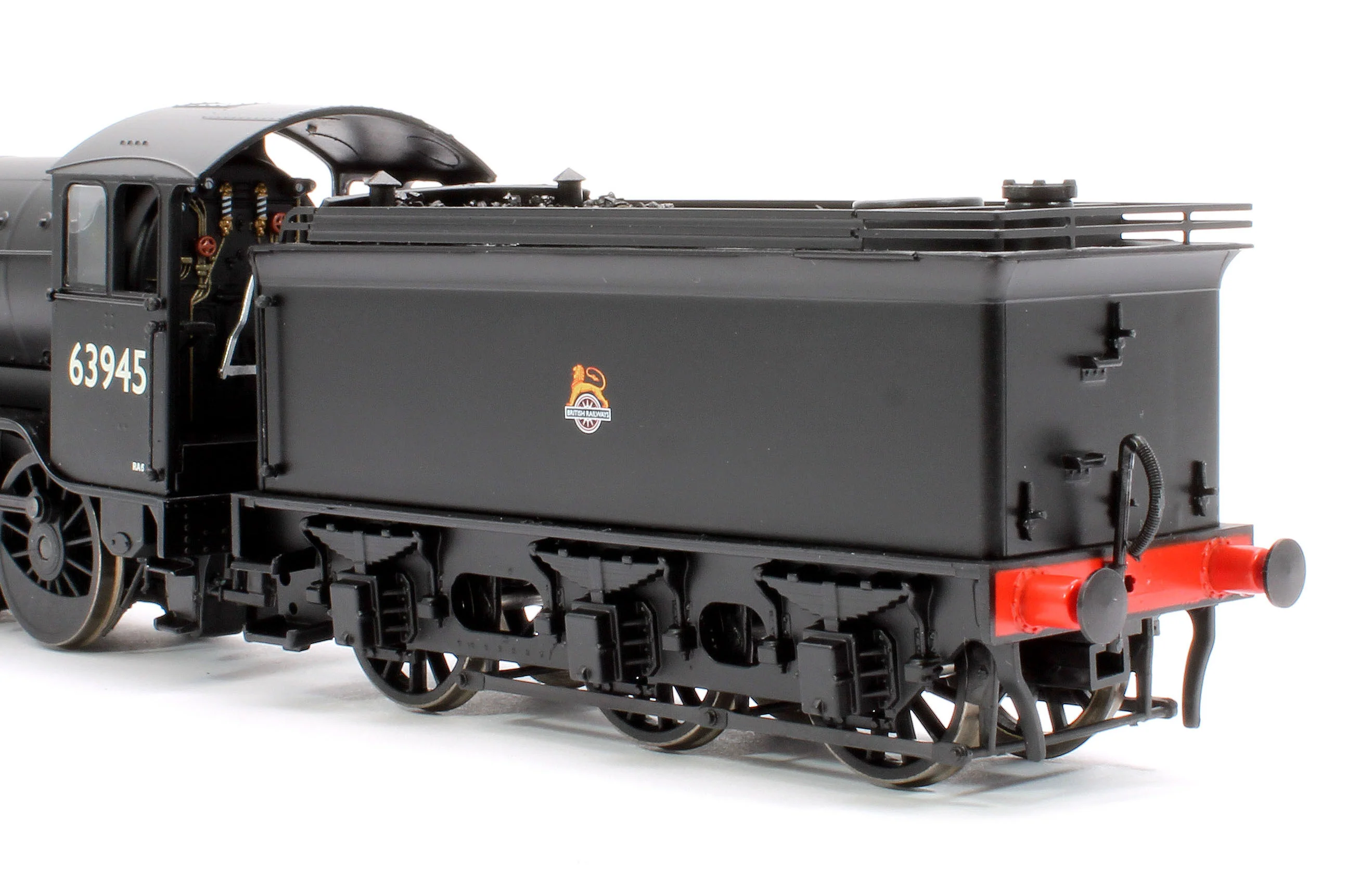 3942 Class O2/4 'Tango' BR early emblem black No. 63945 with low running plate, LNER cab and GN tender, short chimney - Image 8