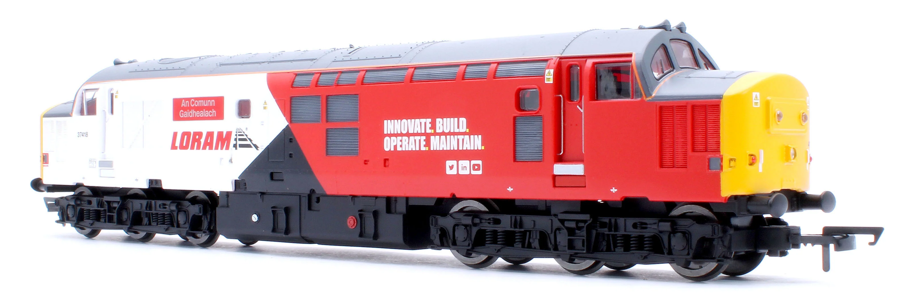 RailRoad Class 37 Loram 'An Comunn Gaidhealach' 37418 Diesel Locomotive - DCC Sound - Image 3