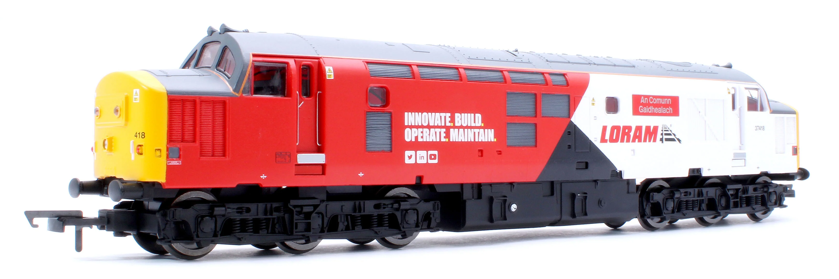 RailRoad Class 37 Loram 'An Comunn Gaidhealach' 37418 Diesel Locomotive - DCC Sound - Image 4