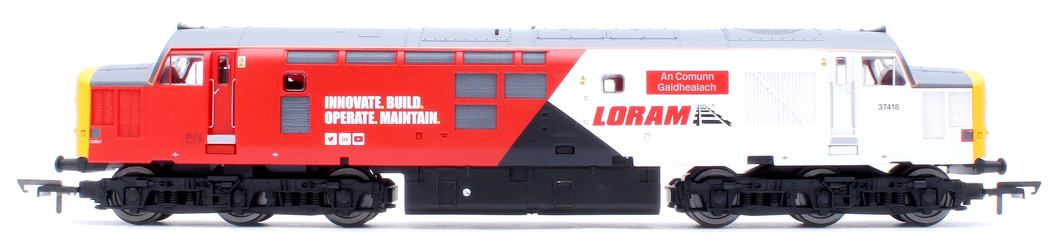 RailRoad Class 37 Loram 'An Comunn Gaidhealach' 37418 Diesel Locomotive - DCC Sound - Image 5