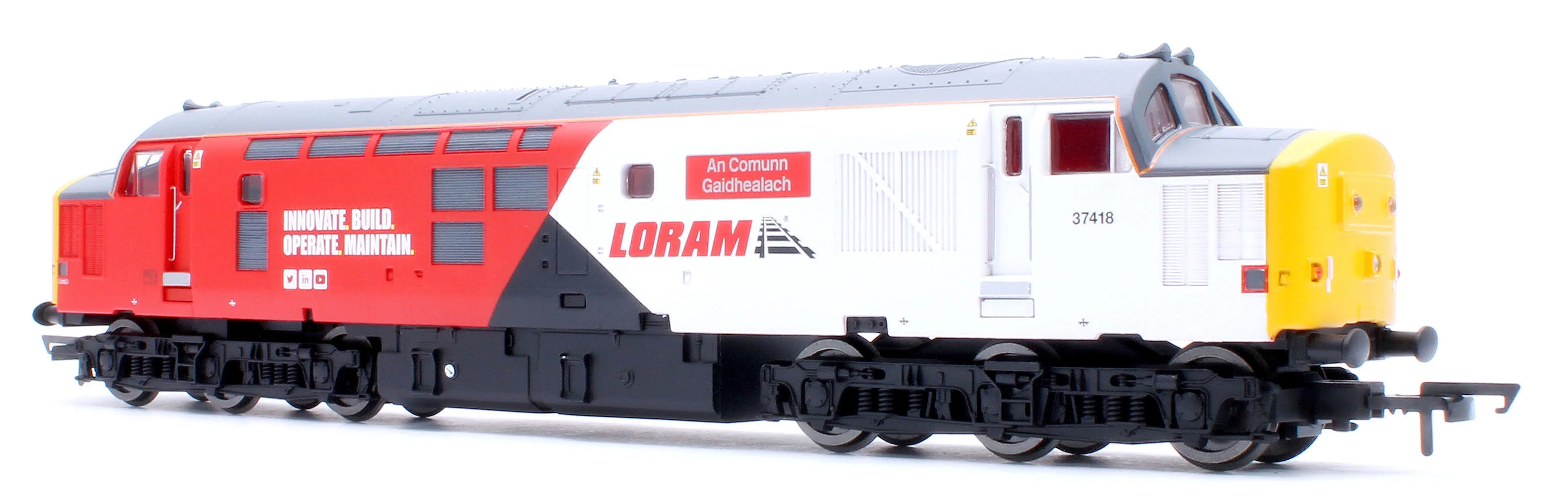RailRoad Class 37 Loram 'An Comunn Gaidhealach' 37418 Diesel Locomotive - DCC Sound - Image 6