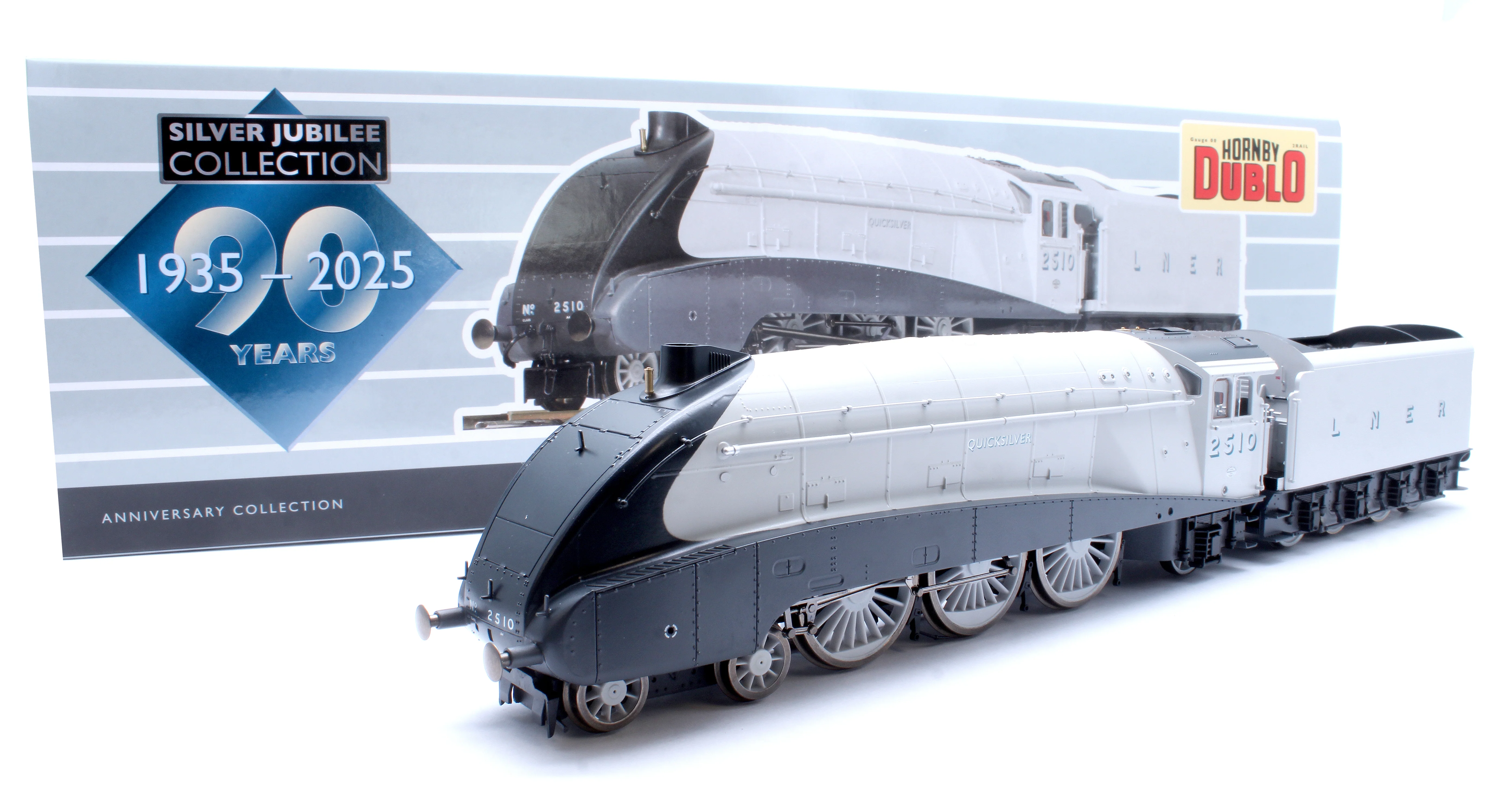 Hornby Dublo Class A4 4-6-2 LNER No.2510 'Quicksilver' (90th Anniversary Collection) Steam Locomotive - Image 9