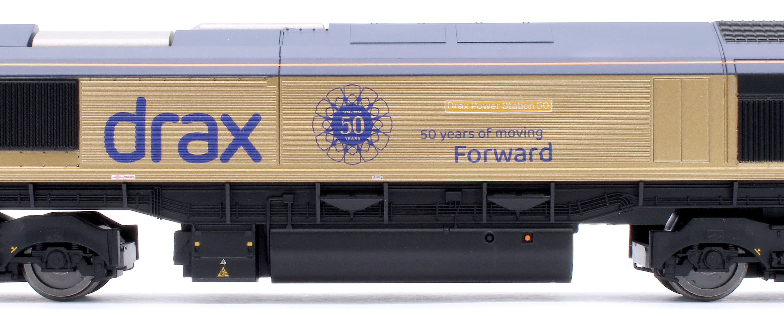 RailRoad GB Railfreight Class 66 Co-Co Drax 50th Anniversary Gold 66301 ‘Drax Power Station 50’ Diesel Locomotive - Image 11