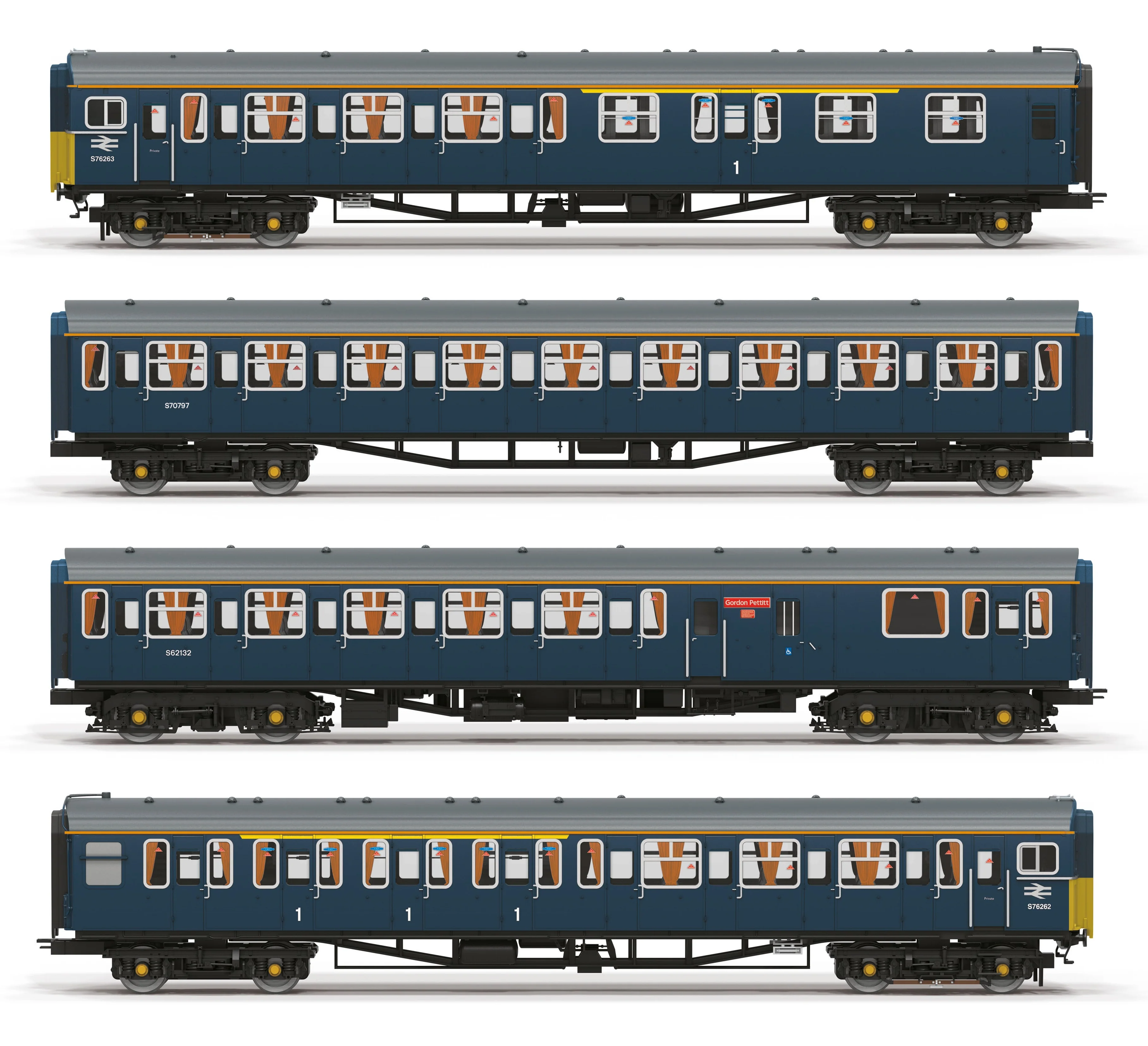 R30469 Class 423 4-VEP EMU BR Blue 3417 "Gordon Pettitt" - 4 Car Train Pack