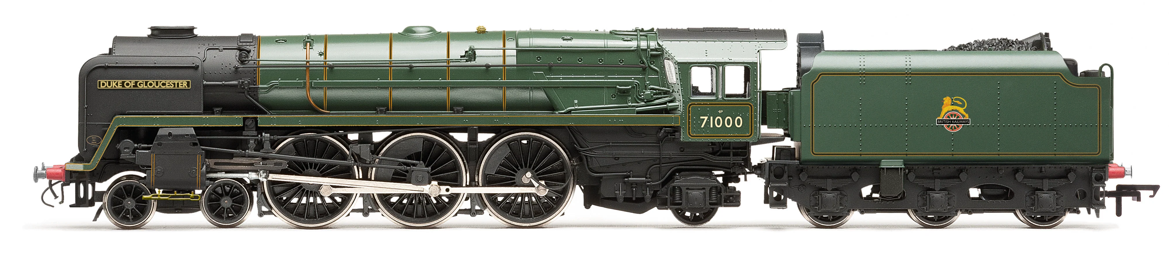 RailRoad Class 8P 4-6-2 BR Green Early Emblem 71000 'Duke of Gloucester' Steam Locomotive - DCC Sound