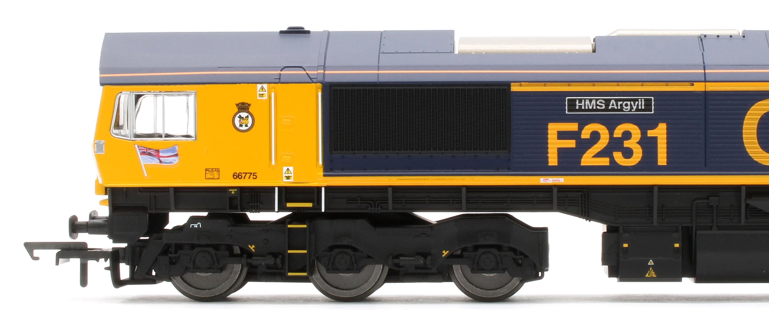 R30534TXS RailRoad GBRf Class 66 HMS Argyll 66775 Diesel Locomotive - DCC Sound - Image 9