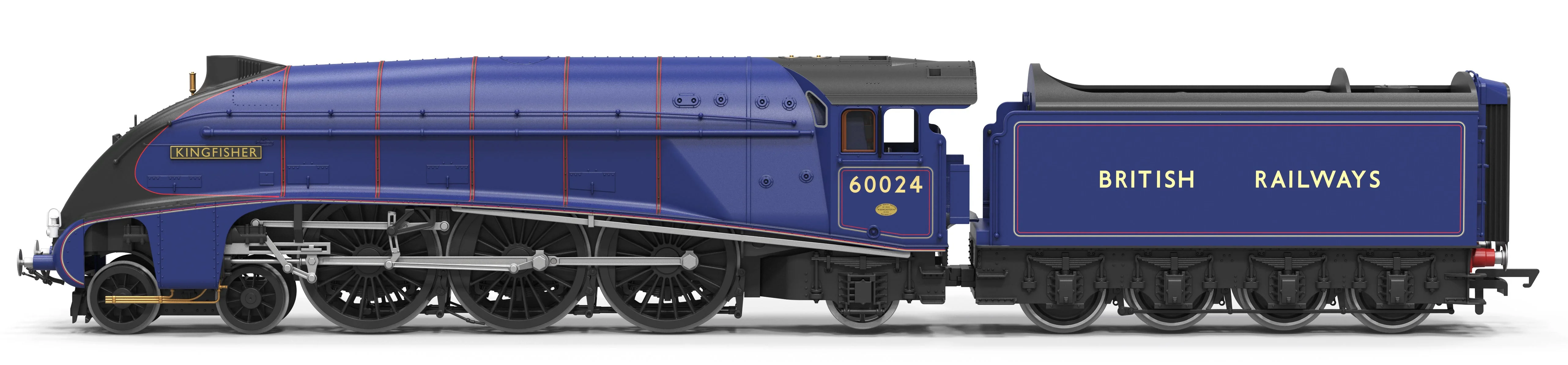 R30553SS Class A4 4-6-2 BR Ultramarine Blue 60024 "Kingfisher" Steam Locomotive - DCC Sound & Smoke