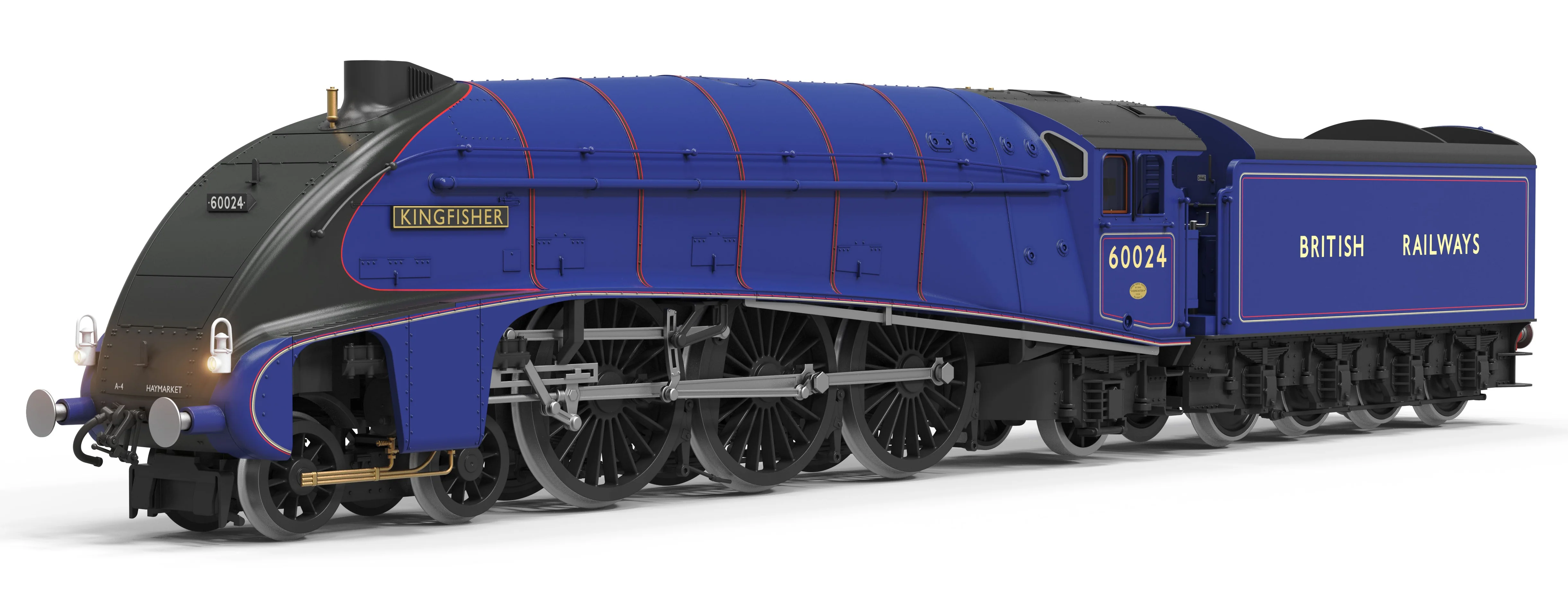 R30553SS Class A4 4-6-2 BR Ultramarine Blue 60024 "Kingfisher" Steam Locomotive - DCC Sound & Smoke - Image 2