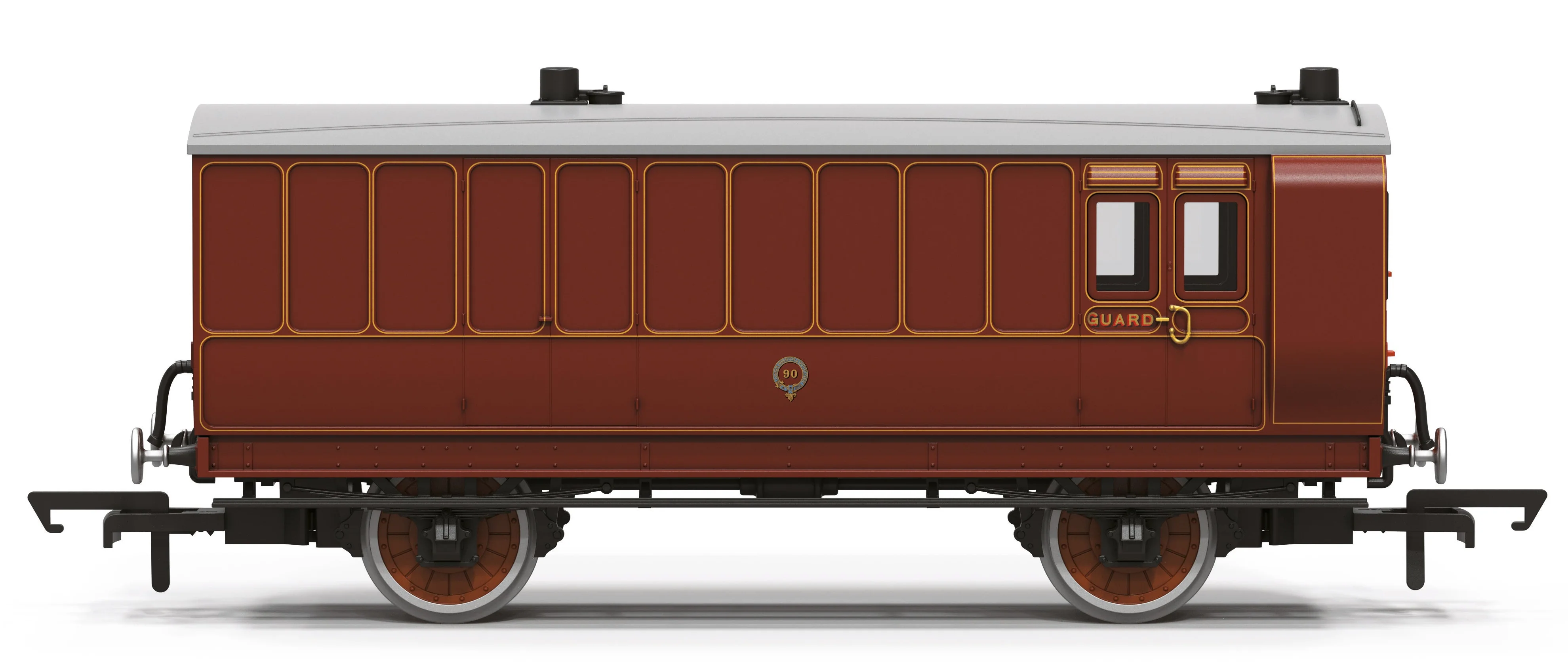 R40541 4 wheel Full Passenger Brake coach LBSCR Lined Brown 90