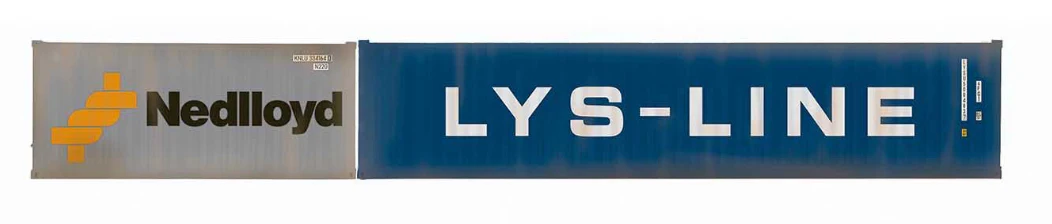 Container Pack 1 x 20 and 1 x 40 Nedlloyd & LYS-Line Containers - Weathered