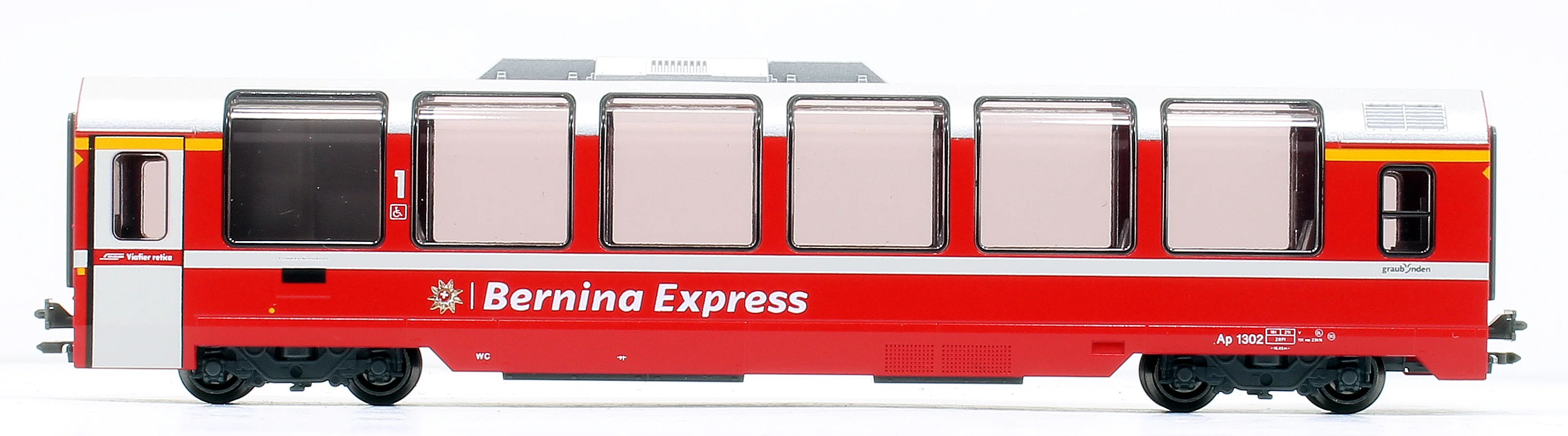 RhB Bernina Express (New Logo) 4 Car Add On Coach SetRhB Bernina Express (New Logo) 4 Car Add On Coach Set - Image 6