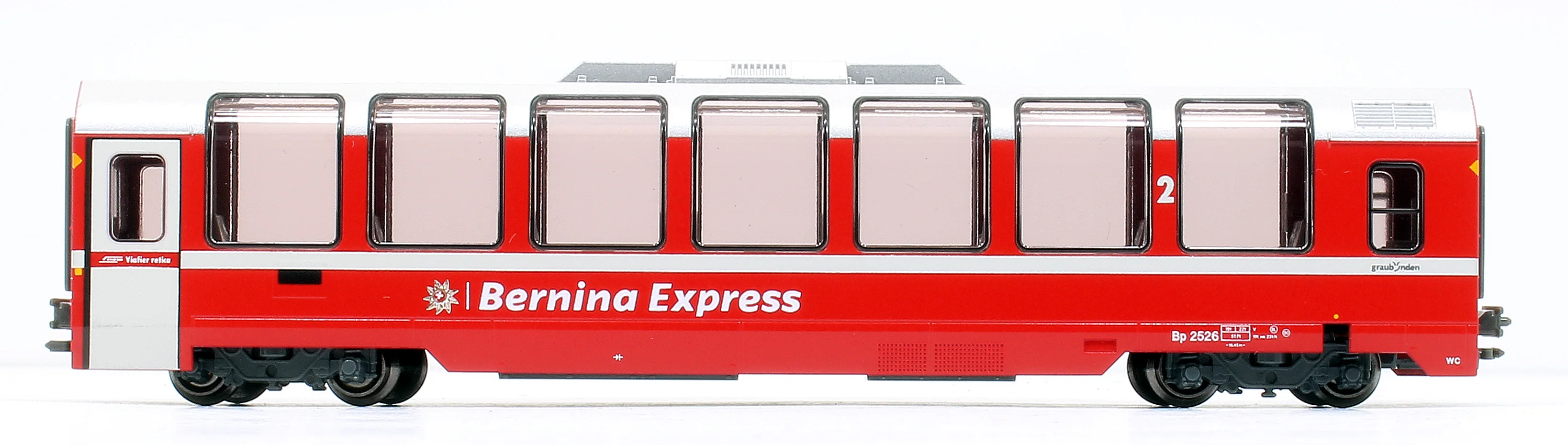 RhB Bernina Express (New Logo) 4 Car Add On Coach SetRhB Bernina Express (New Logo) 4 Car Add On Coach Set - Image 8
