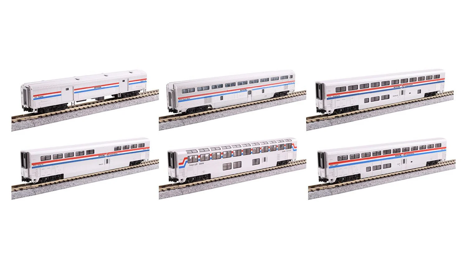 106-3531 Superliner PhIII Coach Set (6) Amtrak