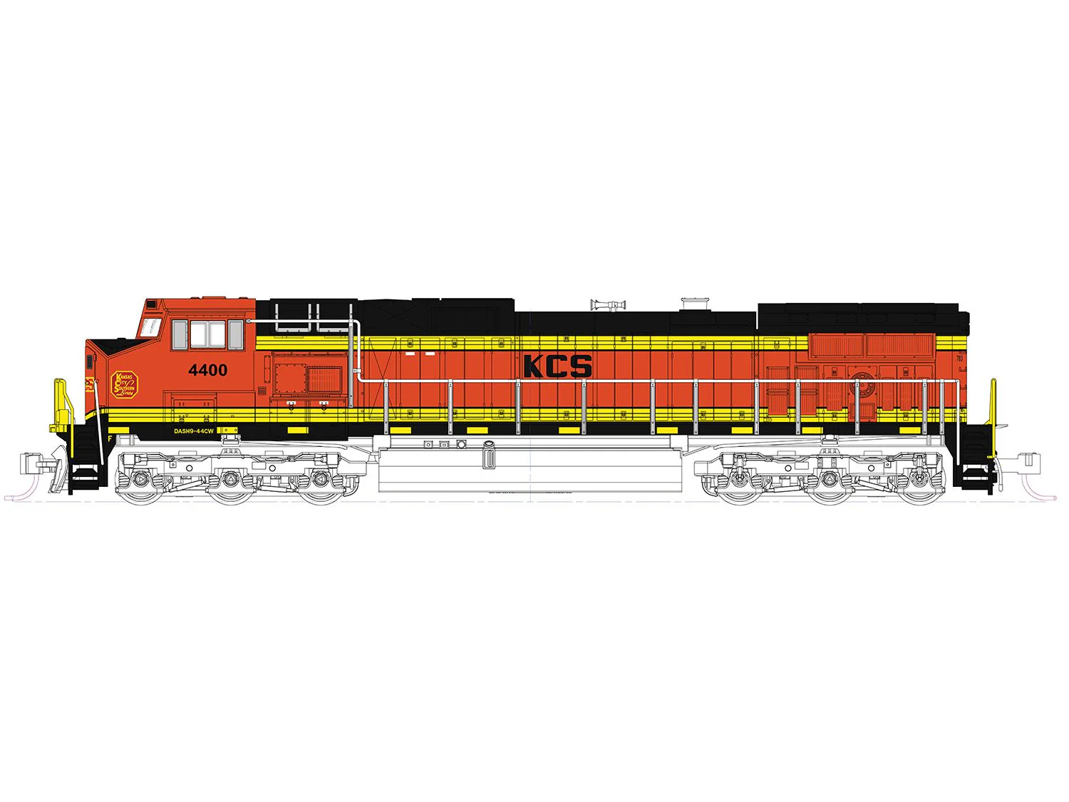 176-3519 C44-9W EMD Kansas City Southern 4400