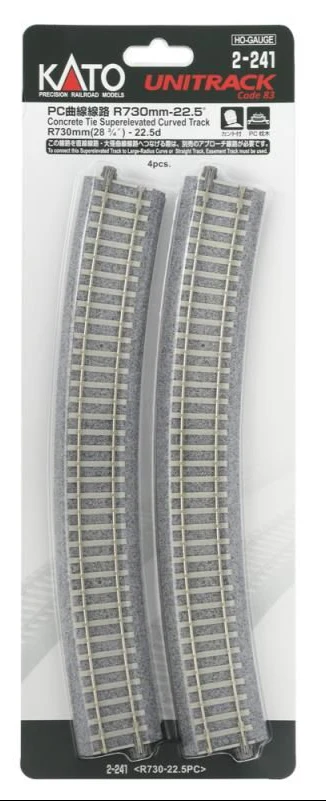 Unitrack (R730-22.5PC) CS Curved Track 22.5 Degree 4pcs - Image 4