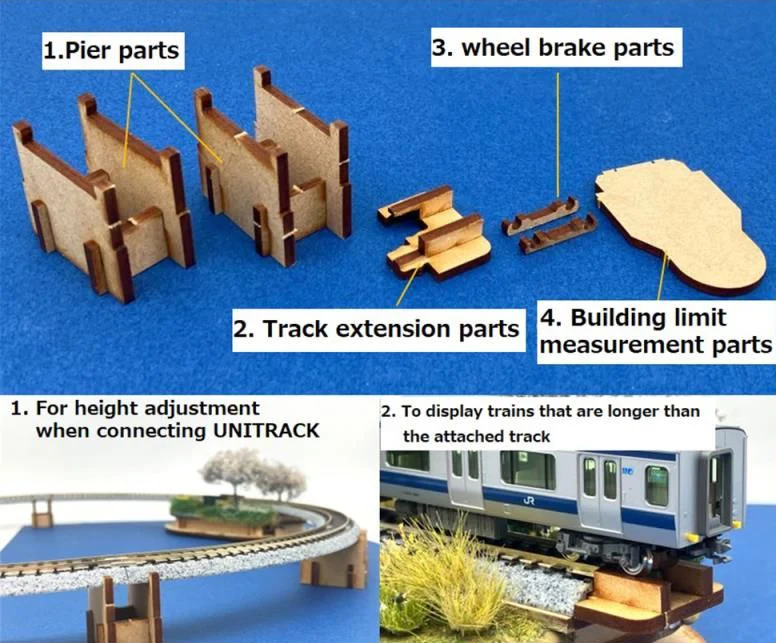Mini Diorama Base Straight 124mm Kit with Track - Image 4