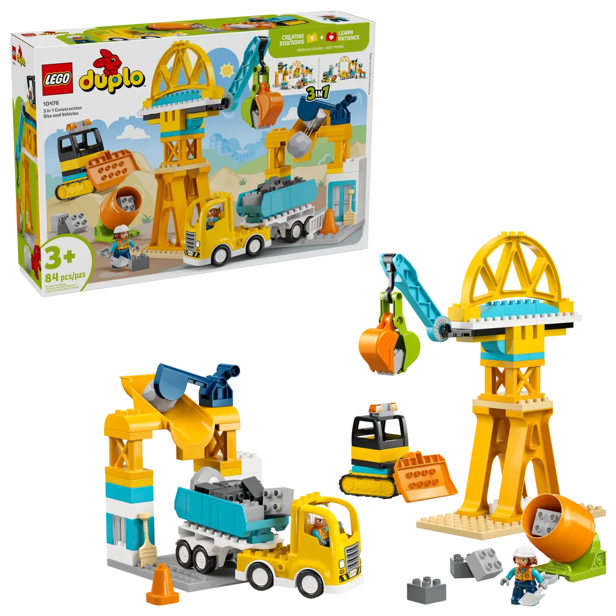 Lego Duplo 3 in 1 Construction Site and Vehicles - 10476