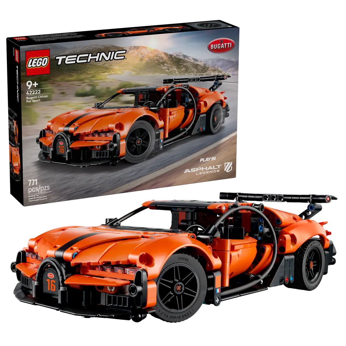 Lego Technic Bugatti Chiron Pur Sport Hypercar - 42222