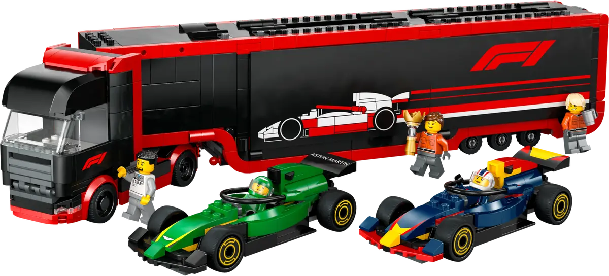 Lego City F1® Truck with RB20 & AMR24 F1® Cars - 60445 - Image 2