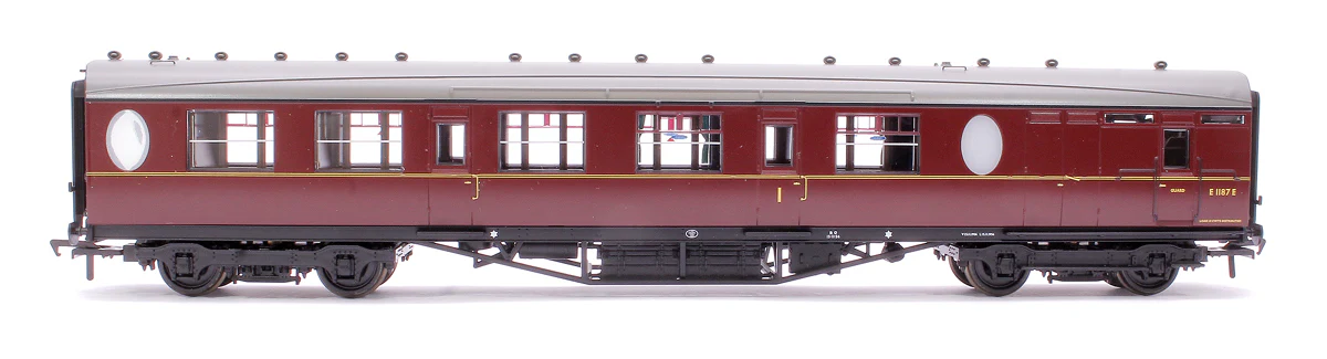 34-437 LNER Thompson Brake Composite Corridor BR Maroon No. E1187E - Image 2