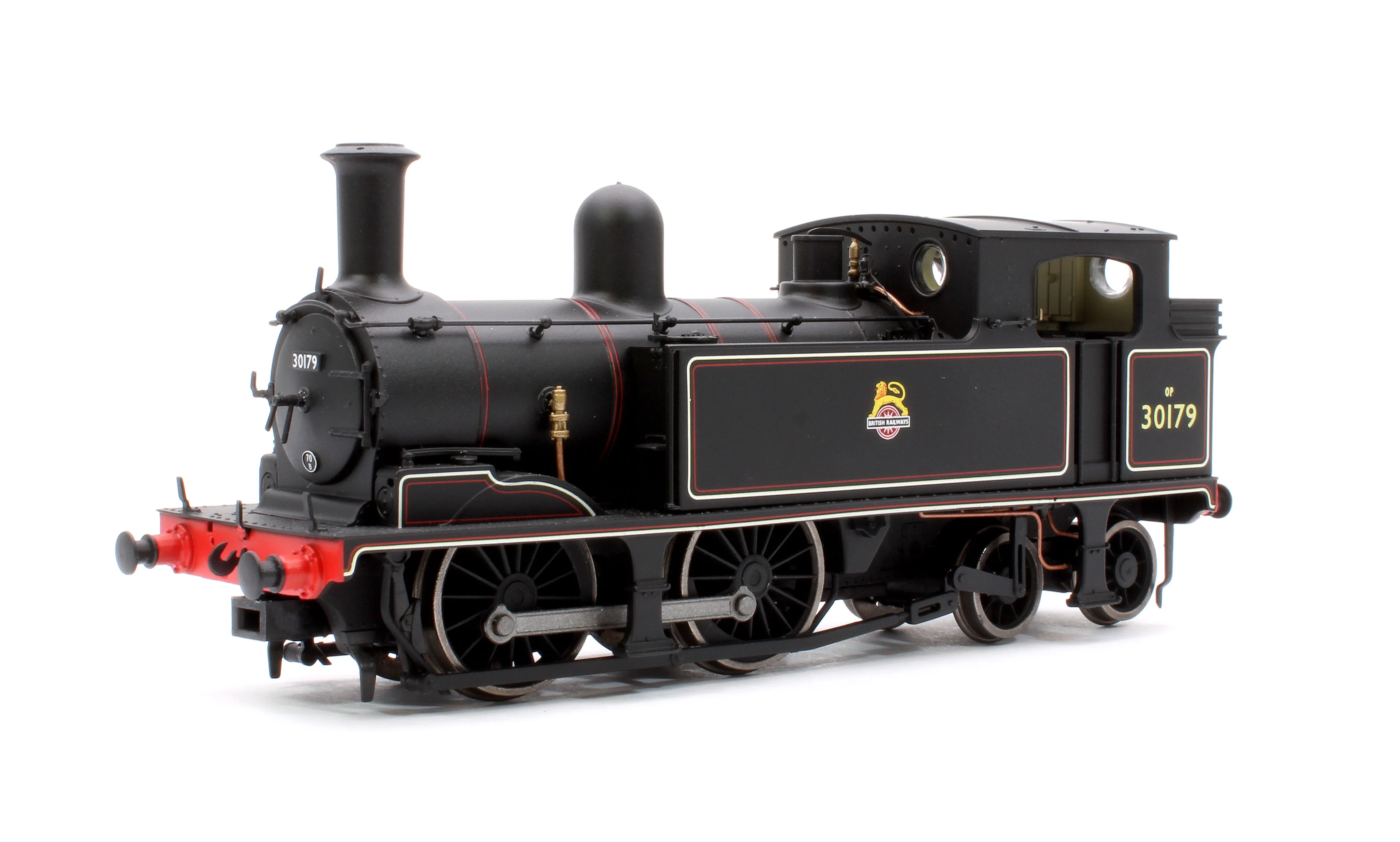 E85017 LSWR Adams O2 30179 BR Lined Black (Early Emblem) Steam Locomotive