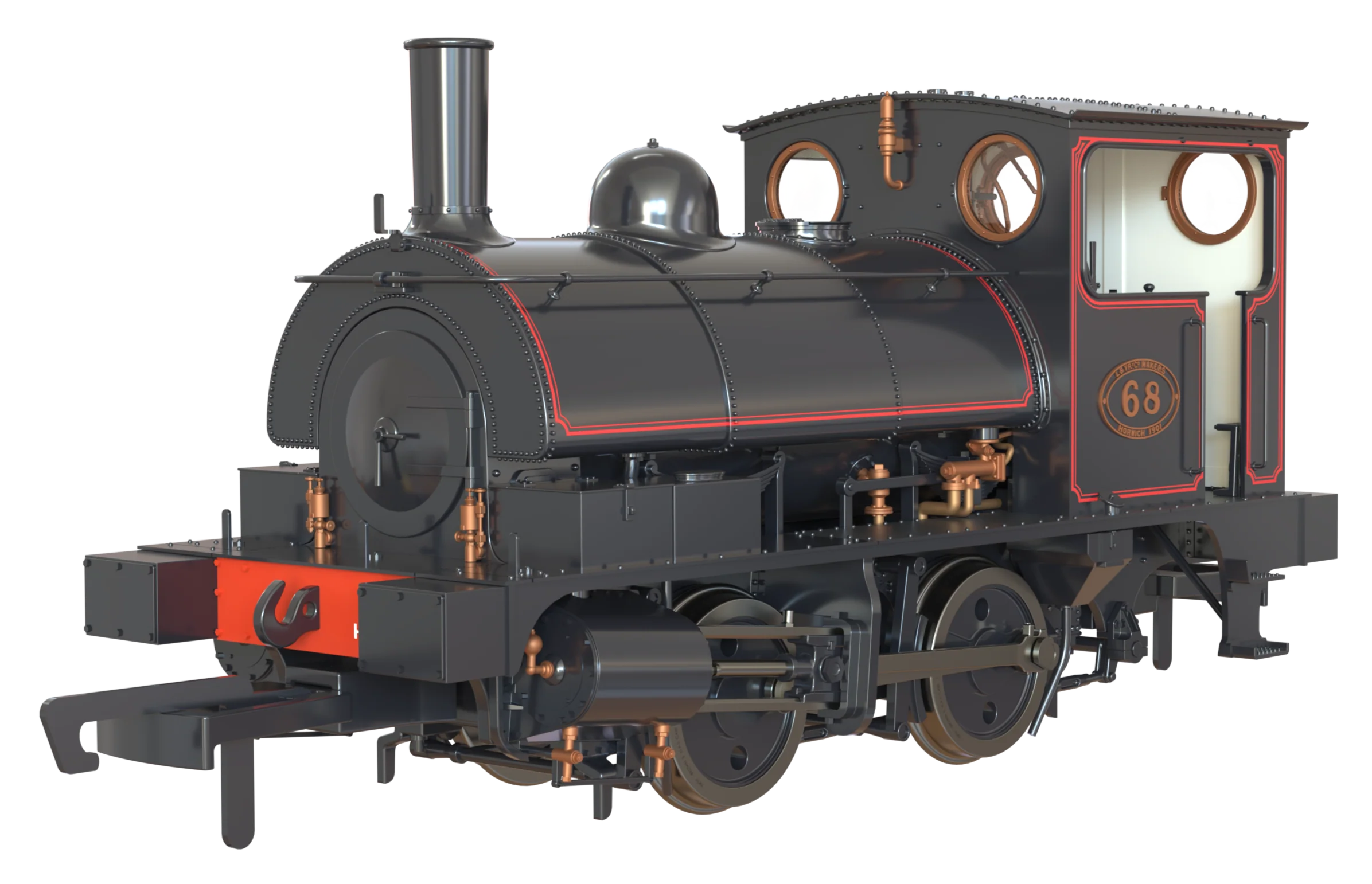 C1029S LYR 'Pug' 0-4-0ST 68 LYR Lined Black (as preserved) Steam Locomotive - DCC Sound