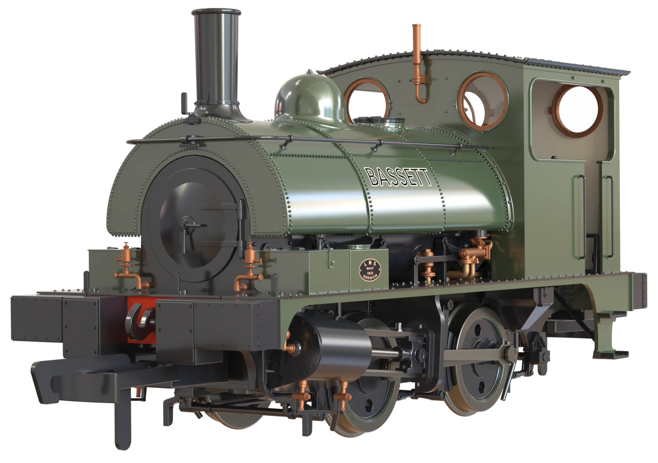 LYR 'Pug' 0-4-0ST "Bassett" Bottle Green Steam Locomotive