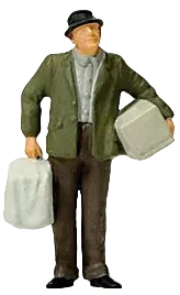 Man with Bird Cage Figure