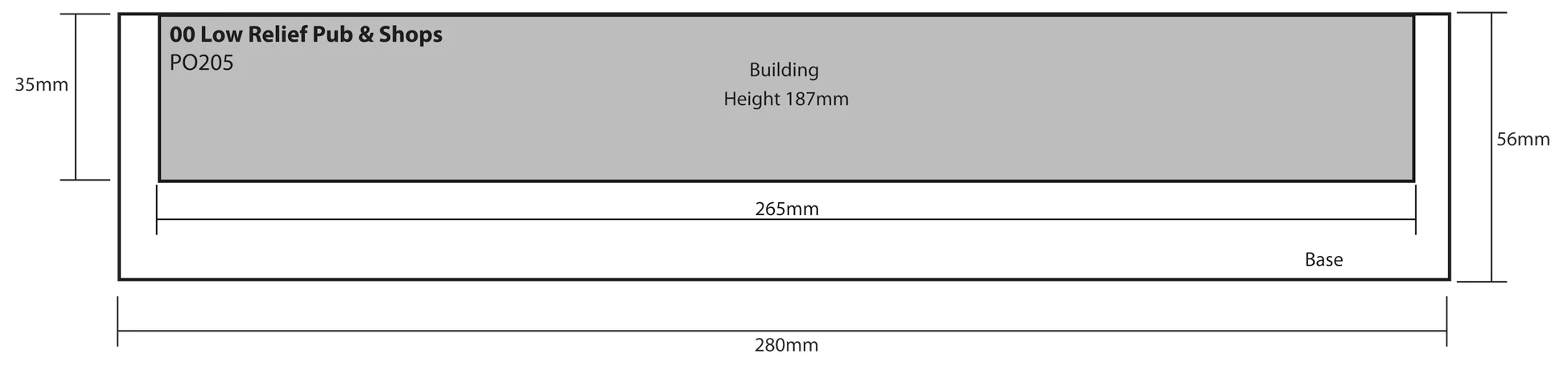 PO205 Low Relief Pub & Shops Building Kit - Image 3