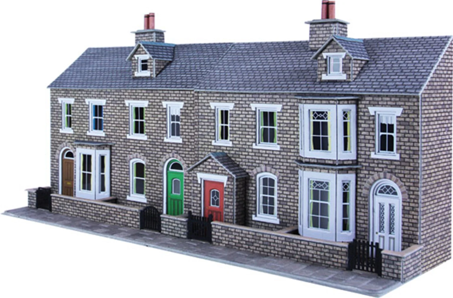Low Relief Terraced House Fronts Kit - Stone