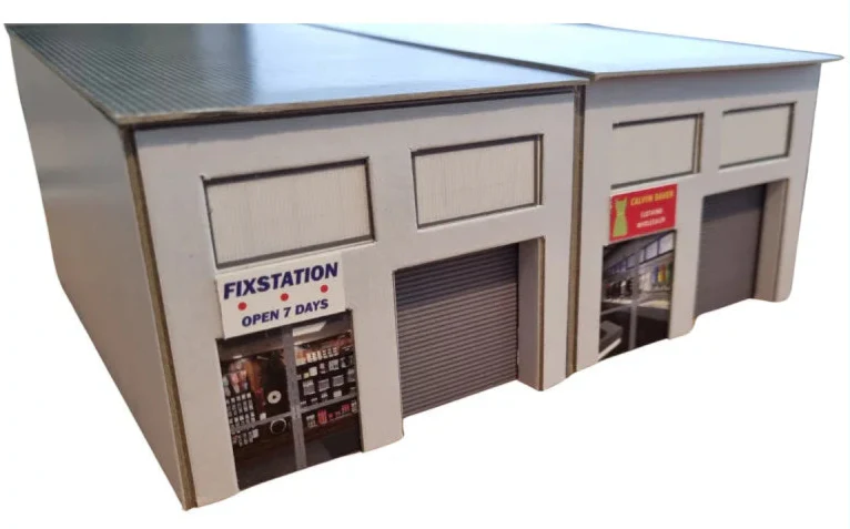 1:76 Scale Modern Industrial Units Model Card Kit (Pack of 2) - Image 4