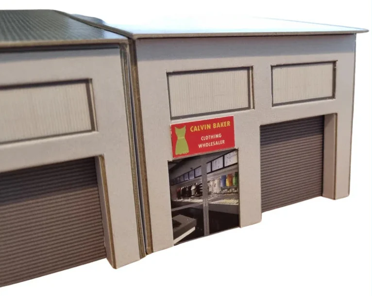 1:76 Scale Modern Industrial Units Model Card Kit (Pack of 2) - Image 6