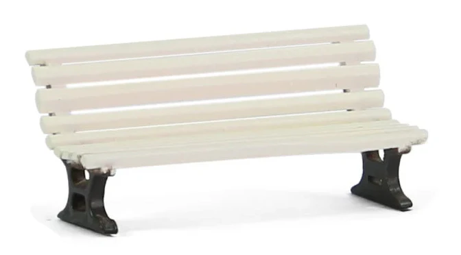 1:76 Station Benches - White - Image 2