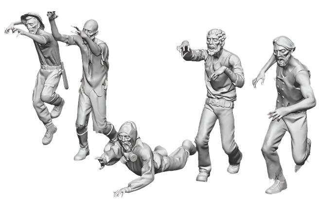 0241-076 OO Gauge - Halloween Zombie Pack 2