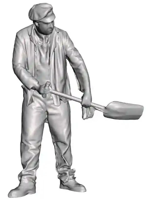 1072-076L OO Gauge 1948-1968 British Railways - Loco Crew Fireman Looking Left